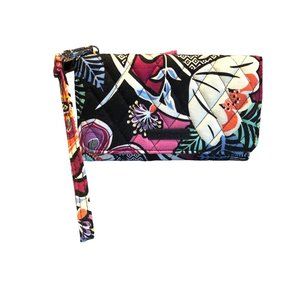Vera Bradley Wristlet Kauai RFID Blocking Wallet Retired Zipper Top Cell Phone
